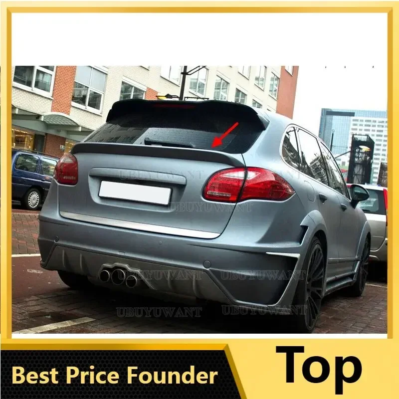 

UBUYUWANT Real Carbon Fiber Rear Wing Trunk Lip Roof Spoiler For Porsche Cayenne 958 2011 2012 2013 2014 Year