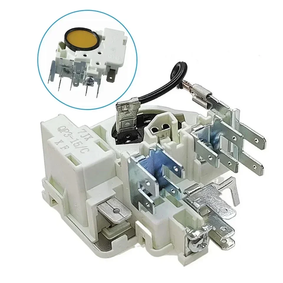 Relè Di Avviamento Del Compressore Del Frigorifero, 2 Pezzi Di Di Avviamento Del Frigorifero Protezione Da Sovraccarico Del Compressore Del Frigorifero Nero 47 87291877