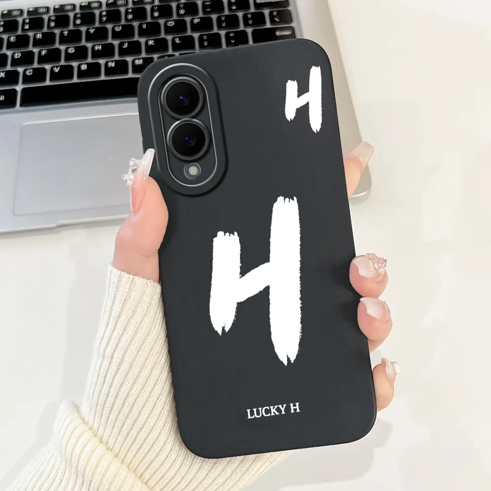 Luxury Crown & Floral Painted Silicone Phone Case - Simple Fashion Letters Design