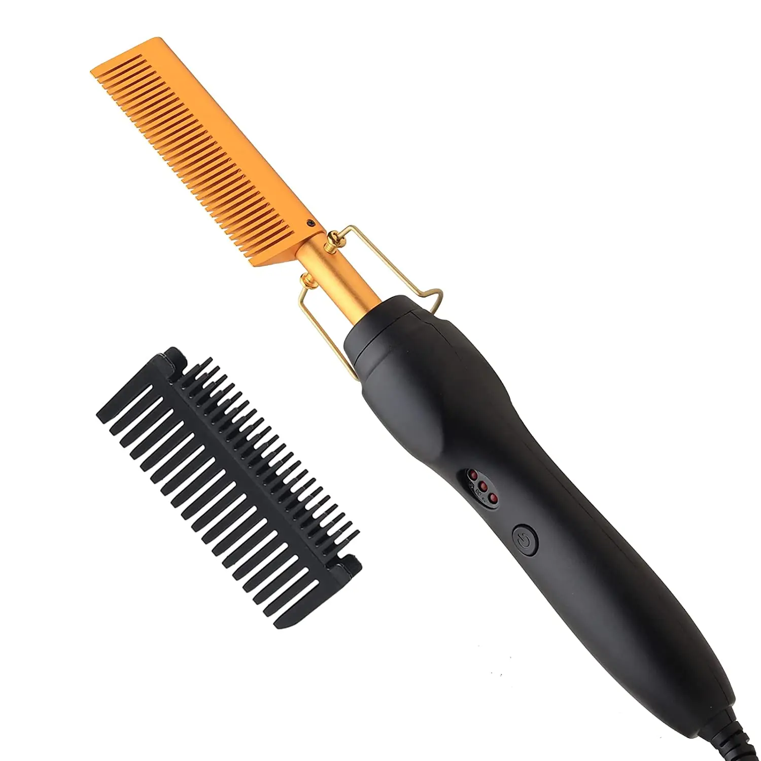 Electric Hot Comb Hair Straightener Heat Pressing Comb Ceramic Curling Flat Iron Curlers Anti-Scald Wigs Beard Hair Straightener