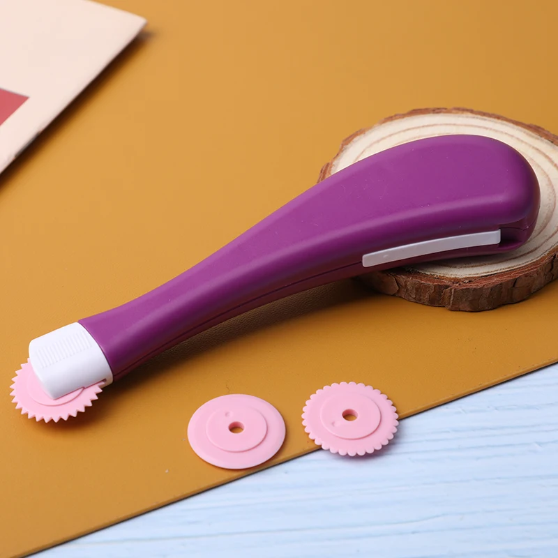 가죽 바느질 스티치 룰렛 마커 추적 휠 바느질 도구 세트 Leathercraft에 대한 실용적인 나무 손잡이 휠 도구