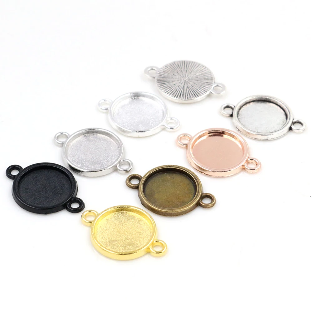 Classic Multi-Size Color-Plated Cabochon Pendant Base