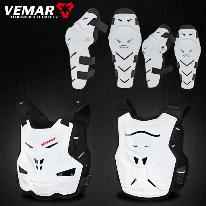 

VEMAR Motorcycle Armor Vest Motocross Moto Vest Men Women Back Chest Protector Guards Body Armor Protective Gear Knee Pads Brace