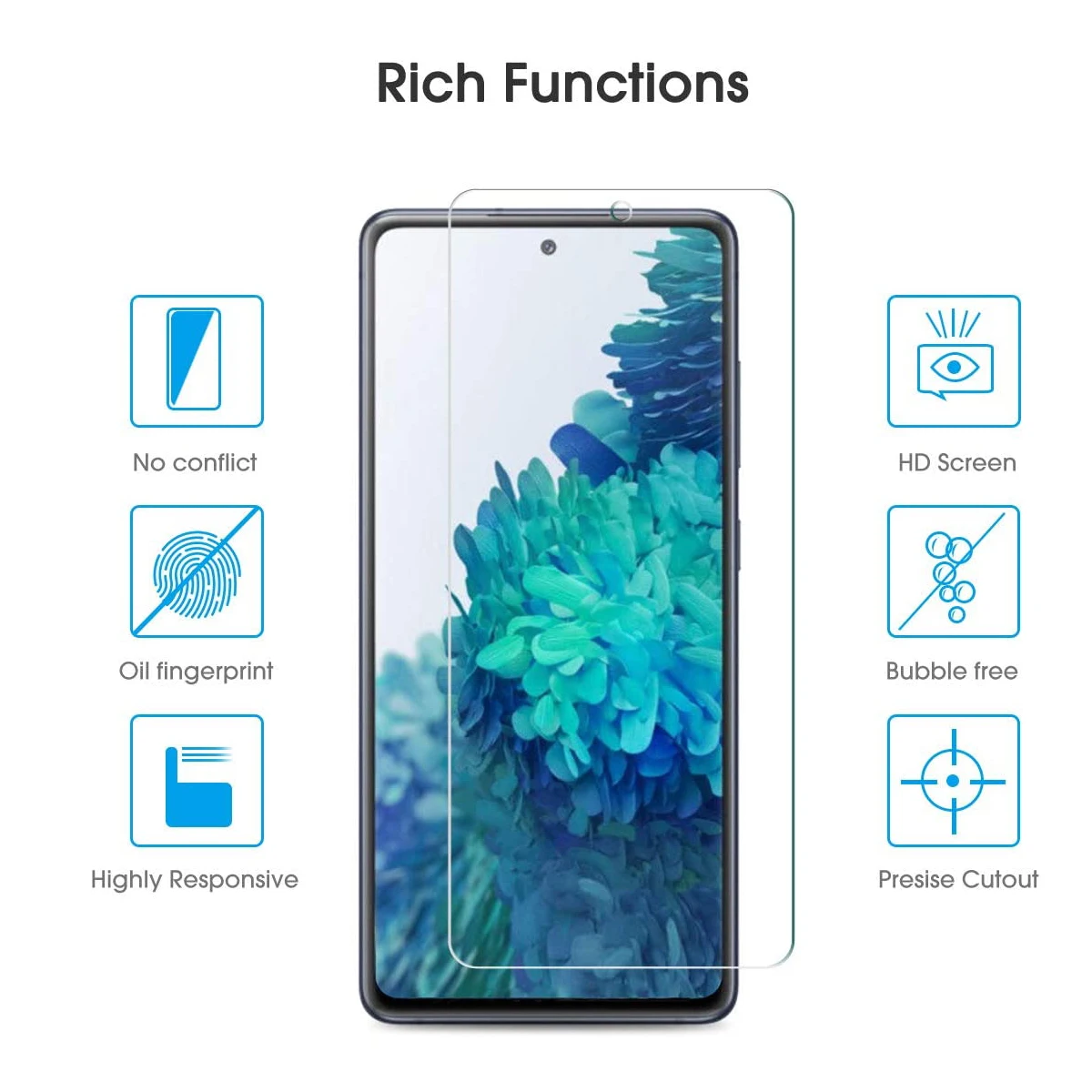 2/4 szt. Szkło ochronne na ekran do Samsung Galaxy S20 FE 5G G780 G781 folia ze szkła hartowanego