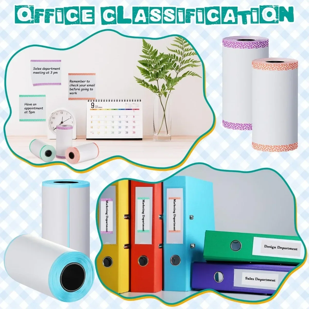 Thermal Printer Paper Adhesive 57X30mm Mini Printing Paper Rolls Printable Stickers for P1 Mini Printer PeriPage A6 Printer