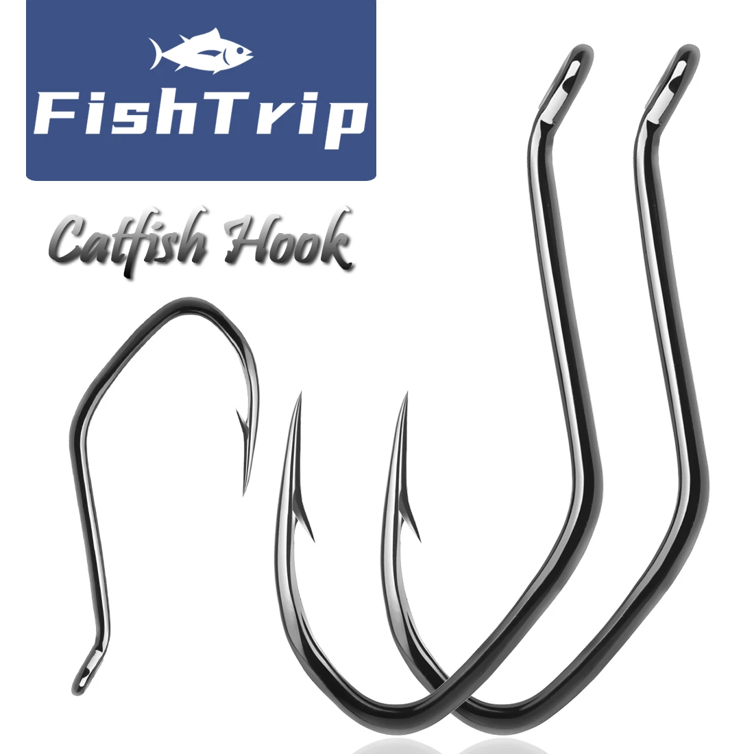 FishTrip Catfish Hook Big River Bait Hooks 25-100pcs Fishing Live - Main Image
