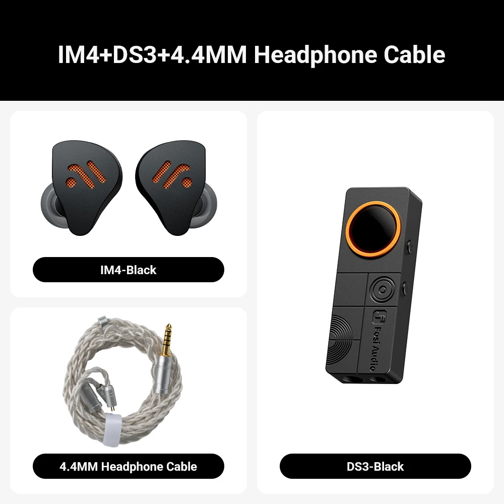 Fosi Audio IM4 HiFi有線イヤホン オープンバックダイナミック