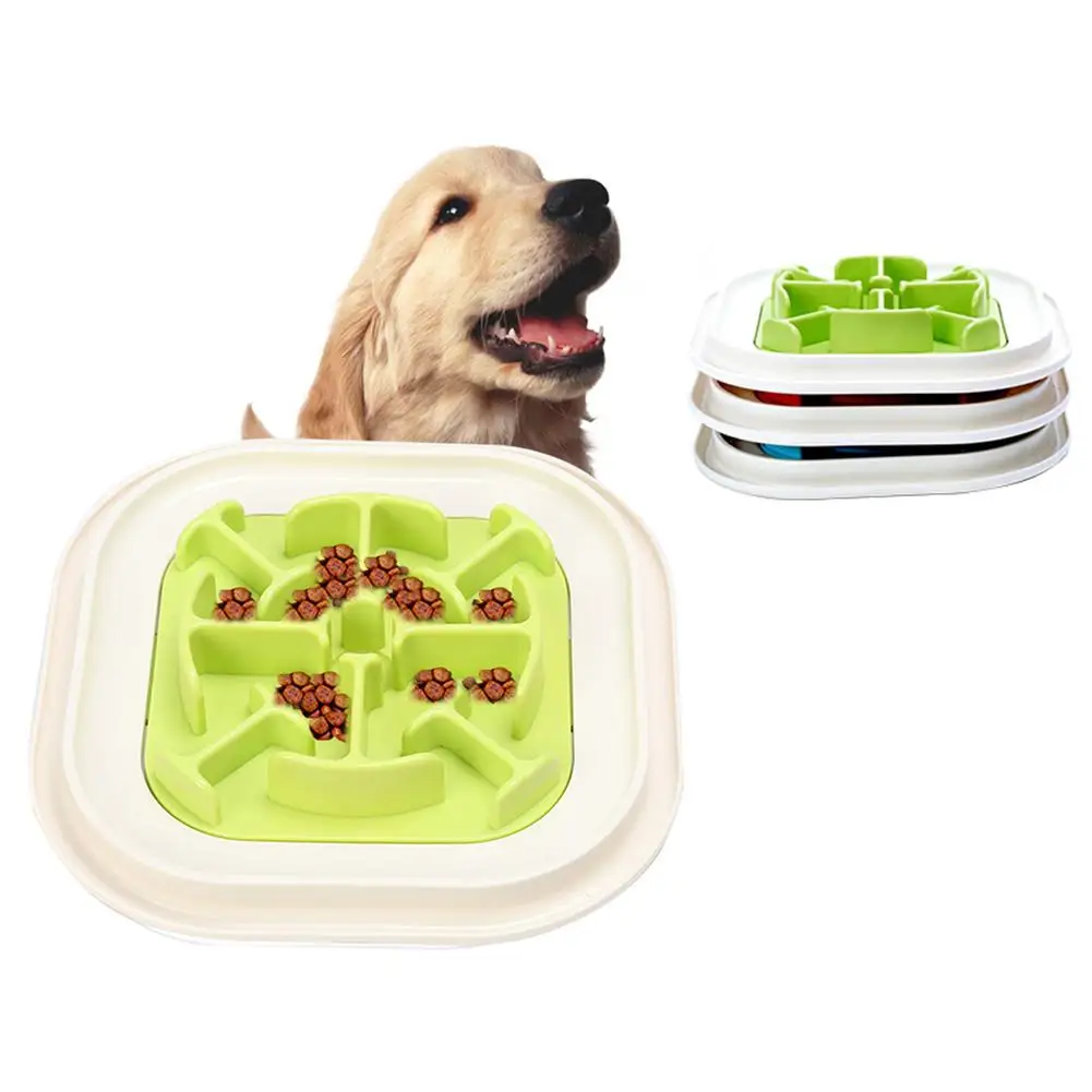 Creative Anti Choke Pet Feeders ABS Non toxic Dog Cat Food Separate