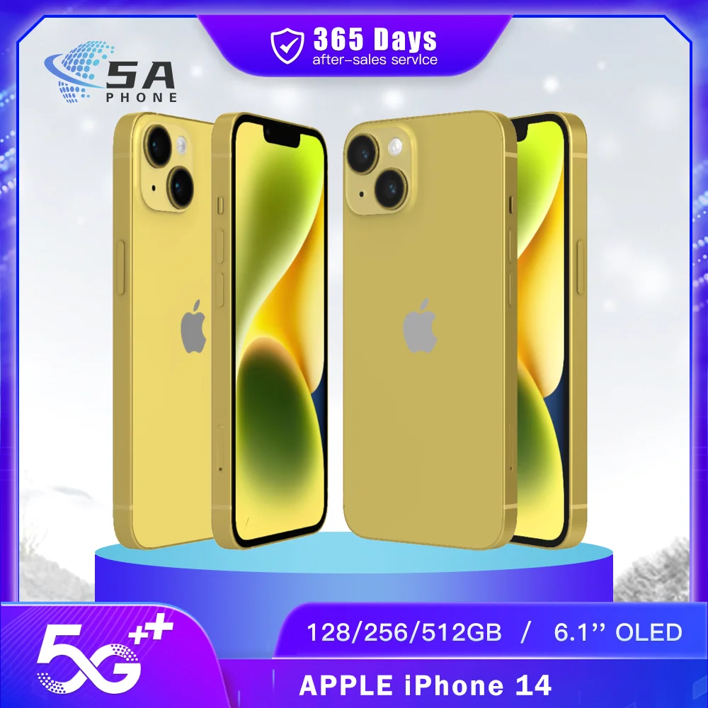 Original APPLE iPhone 14 5G Mobile Phone Dual eSIM 128GB/256GB ROM Face ID 6.1" Super Retina OLED 12MP NFC A15 IOS SmartPhone