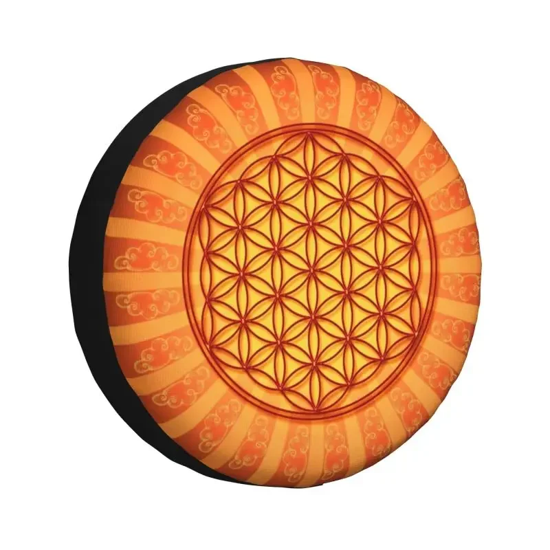 

Flower Of Life Geometric Mandala Spare Tire Cover for Mitsubishi Pajero Jeep RV SUV 4WD 4x4 Car Wheel Protector Covers