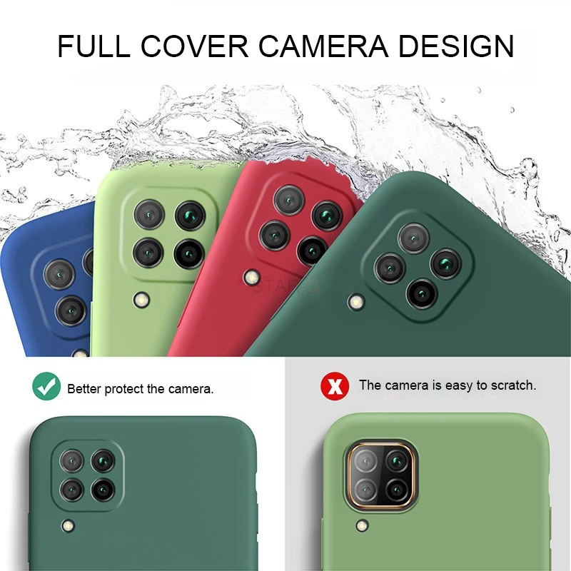 Premium Liquid Silicone Camera Protector Phone Case - Soft Back Cover