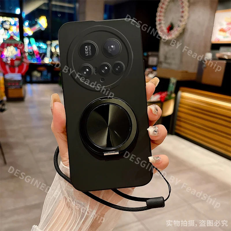 Magnetic Silicone Phone Case with Stand and Screen Protector