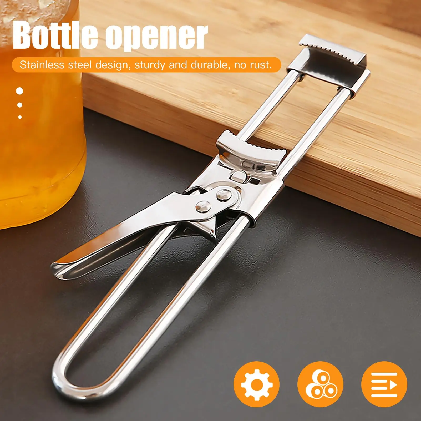 Can Opener Multifunction Stainless Steel Bottle Opener Portable Can Opener  Jam Open Bottle Adjustable Manual Opener Kitchen Tool