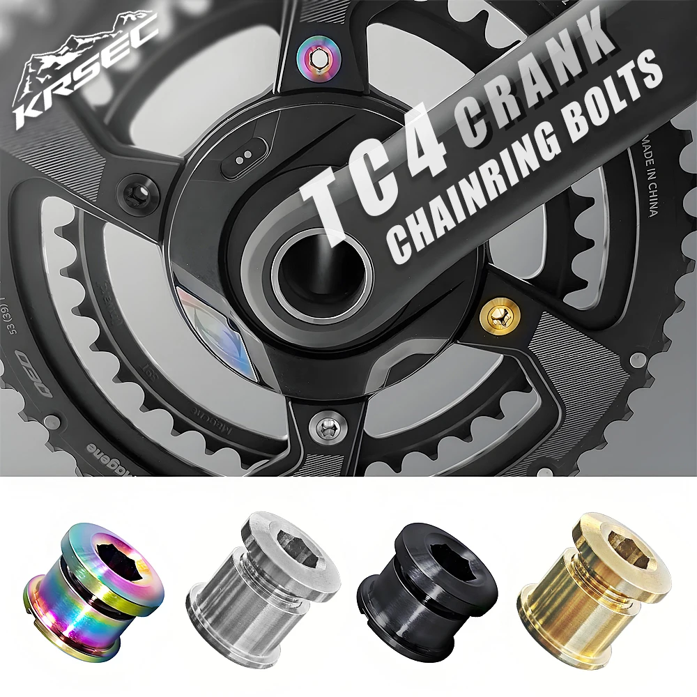4/5PCS Titanium Alloy Chainring Bolts Single Double Chainring Screws Mountain Road MTB Bike Crank Bolts 6.5/10.5mm Parts