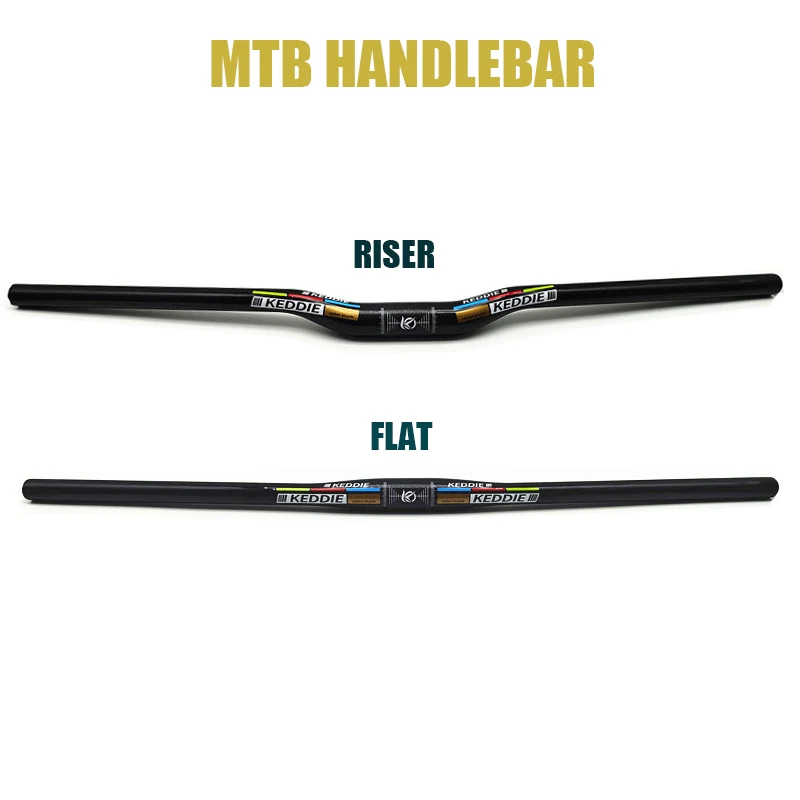 MTB Bicycle Handlebar Full Carbon 31.8*600-760mm T800 Carbon Lightweight Riser Flat Bar 3K Matte
