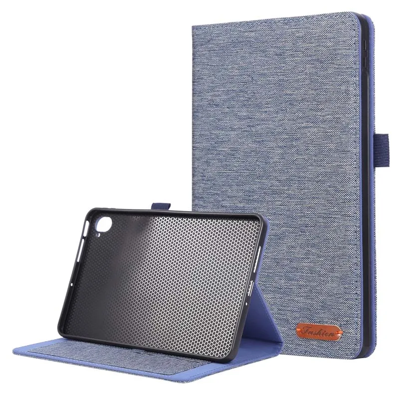 Jeans Fabric Flip Case with Stand Holder and Card Slots
