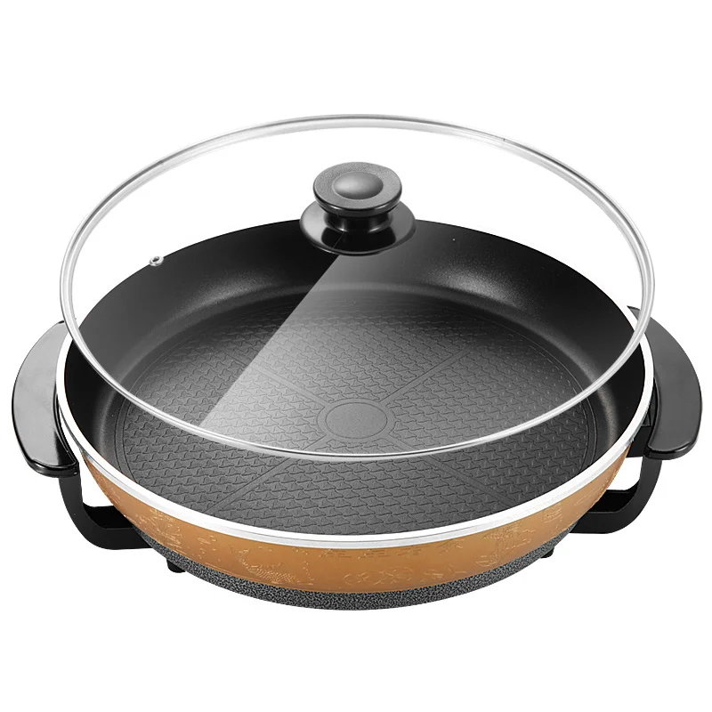 Household electric pancake pan with large electric pancake stalls is called frying pan frying hot pot