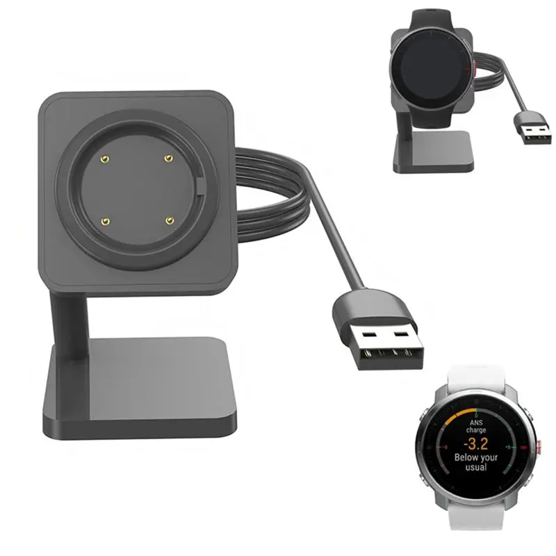 AED6-데스크탑 스탠드 어댑터 Polar Grit X/Pro/Ignite/2/Vantage V/M/V2/M2용 USB 충전 케이블 도킹 스테이션 홀더