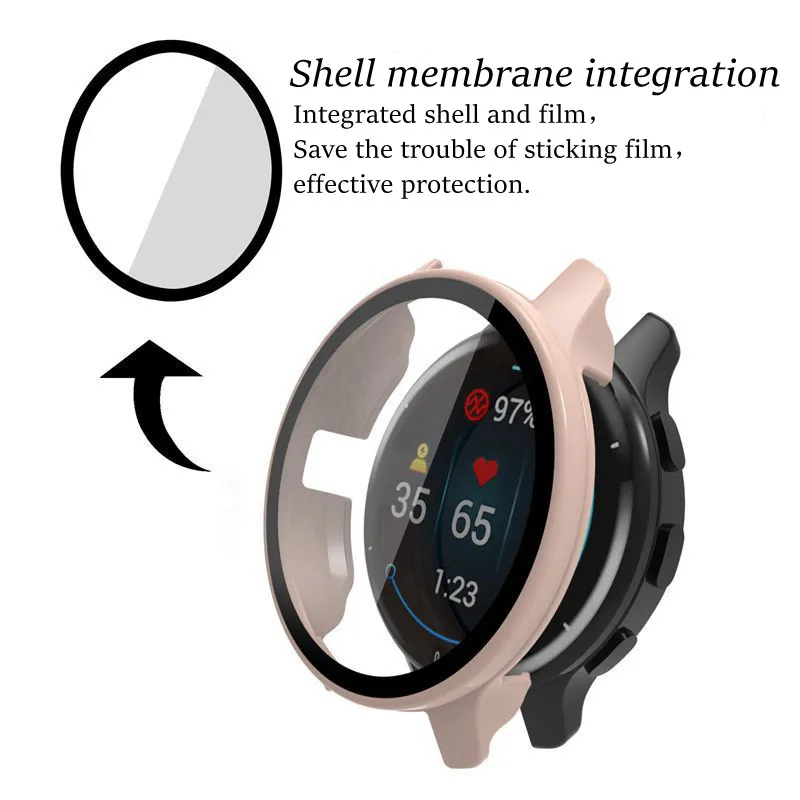 Hard Edge Shell Glass Screen Protective Case for Garmin Venu 2/3 2s/3s/2Plus