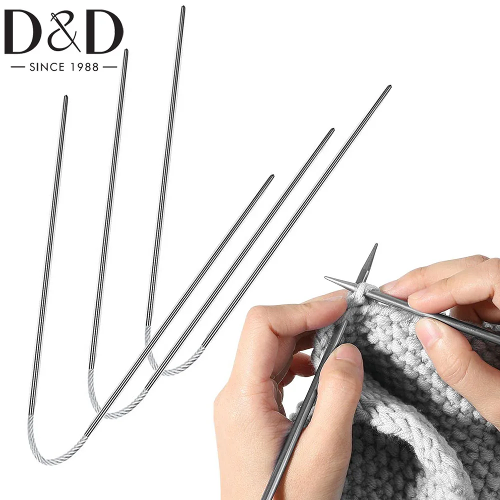 3pcssetCircularKnittingNeedlesMetalRoundKnittingNeedlesWith