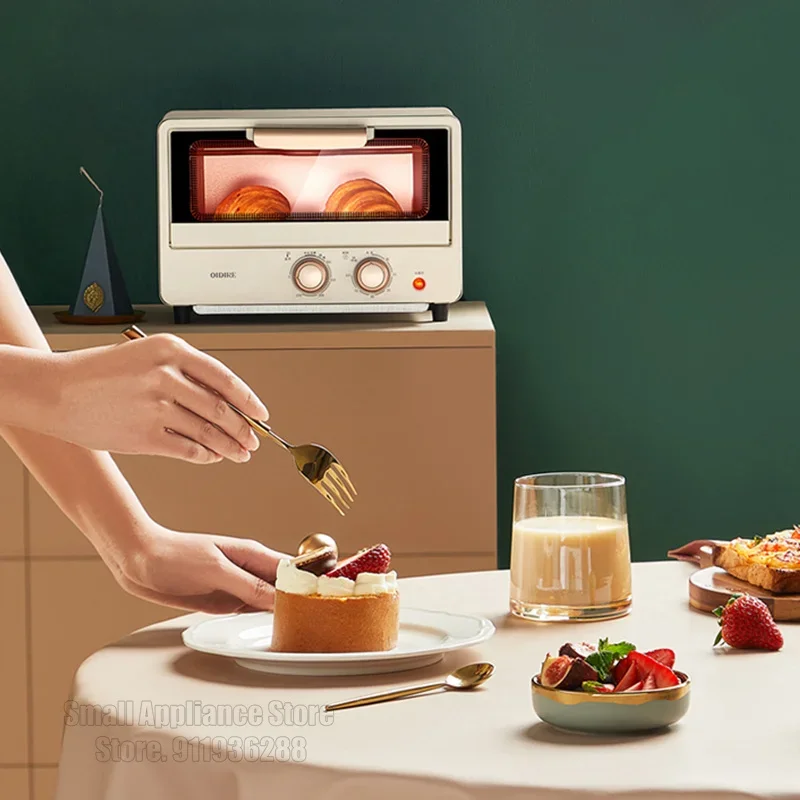 OIDIRE 12L Electric Oven Bread Toaster Pizza Cake Cookies Maker Dessert Baking Tool Breakfast Machine BBQ Roaster 60min Timing