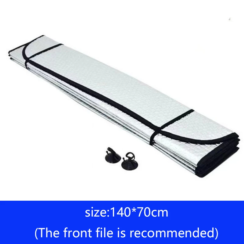 Aliminum Foil Universal Car Window Sunshade Reflective Folding Car Visor Windshield Cover Front/Back Rear Sun Shade UVPortection