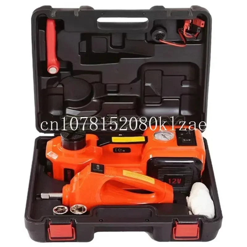 

For Car Truck Tire Repair Tool5Ton 4 in 1 Car Floor Jack Electric Hydraulic Car Jack 12V with Inflator Pump LED Light