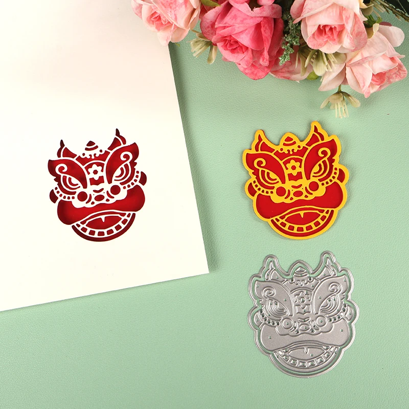 DUOFEN METAL CUTTING DIES Chinese Happy New Year 2024 dragon crane fish Asian stencil DIY Scrapbook Paper Album 2024 new 4