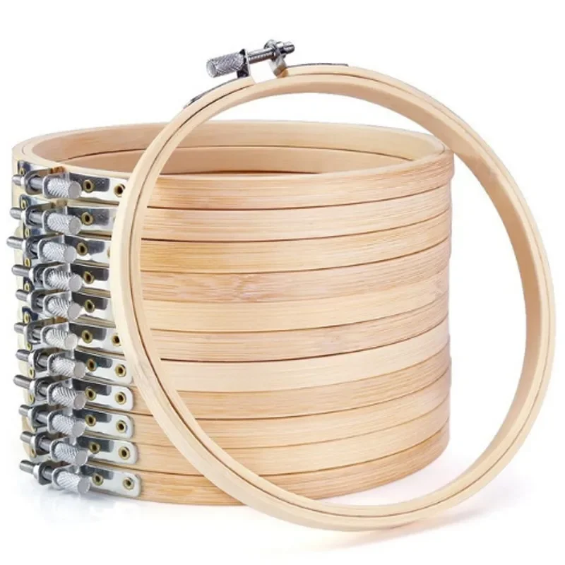 10pcs/Set 10-40cm Wooden Embroidery Hoops Frame Set Bamboo Embroidery Hoop Rings For DIY Cross Stitch Needle Craft Tool embroidery hoop