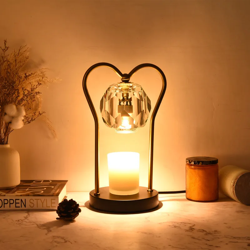 Crystal Candle Warmer 110V/220V Electric Wax Melt Lamp Bedroom Desk
