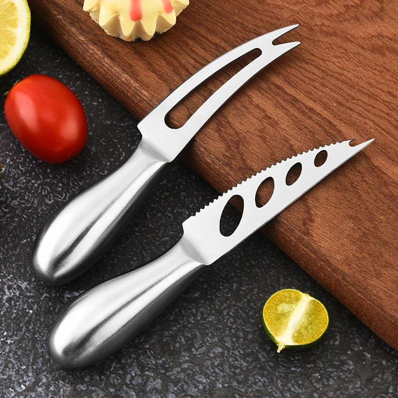 

New Stainless Steel Cheese Knife Fruit Fork Household Tableware Cheese Pizza Bread Cake Cutting Knife Shovel Kitchen Utensil