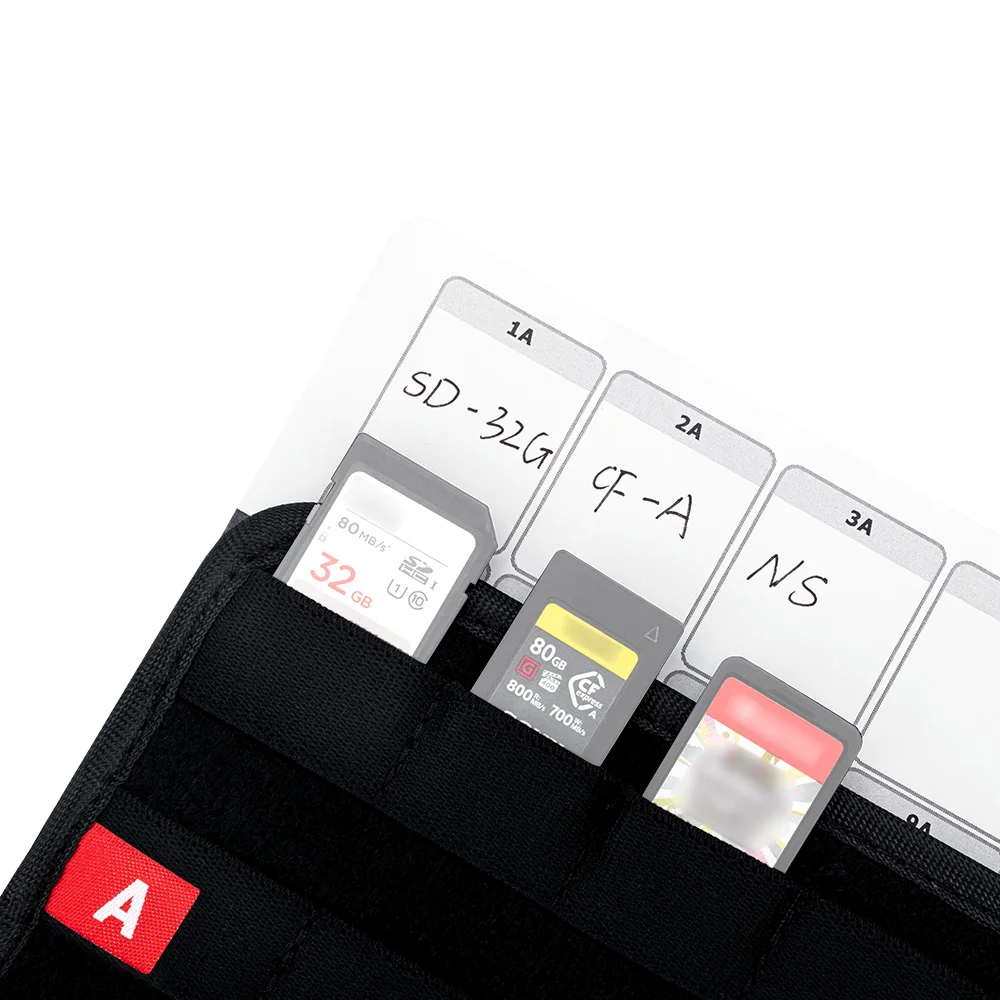 Stapelbarer rutsch fester, robuster Aufbewahrung koffer halter für 16 USB-Flash-Stick 30 Speicher karte SD SDHC SDXC/PSV/NS/CF Express Typ A. – Detail 15