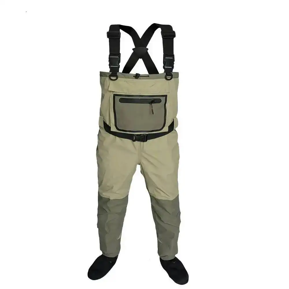 Waders de pêche à la mouche respirants - Combinaison imperméable à séchage rapide pour hommes