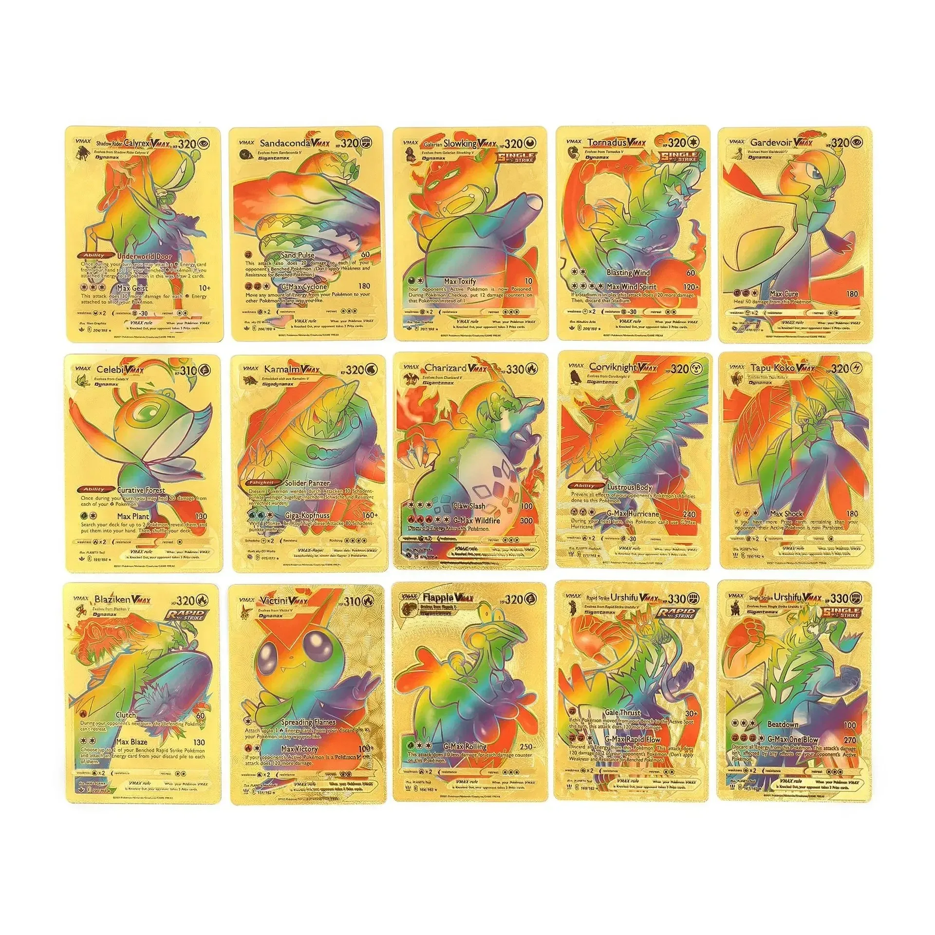 Pokemon Cards Pokemon Cards Pikachu Figure Spanish French English German VMAX GX Vstar Energy Card Kids Game Collection