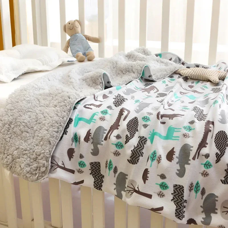 Baby Blankets New Double Layer Super soft Fleece Infant Bebe Swaddle Envelope Wrap For Newborn Baby Boys Girls Bedding Blanket 5