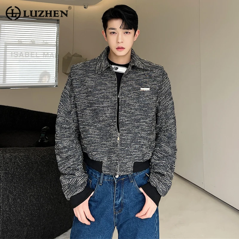 

LUZHEN Stripe Korean New 2024 Stylish Splicing Spring Jacket High Quality Elegant Men’s Casual Trendy Coat Clothes 6dfe82