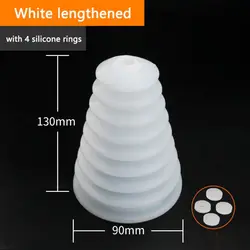 Dust - Proof Electric Drill Dust Collector with Rubber Band and Impact Hammer Dust Cover (White Lengthen)