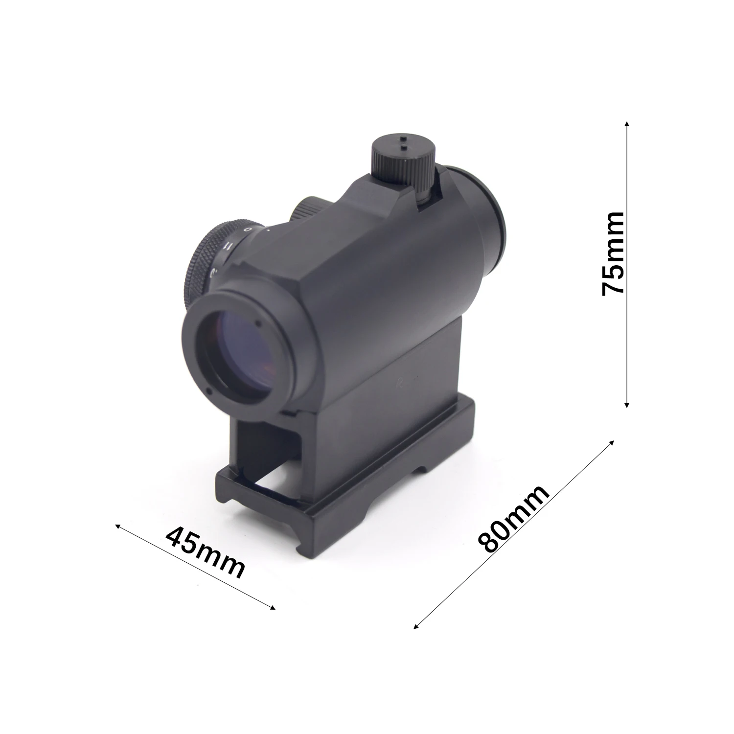 Tactical 1x20mm Reflex Red Dot Sight Riflescope Free Mount Rails Optic Blackout Rear Sight for Shield Handguns