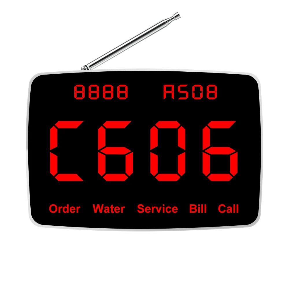 Jingle Bells-ctm368 Display Monitor Receiver para Restaurante Hotel Clínica Trabalhar com Botão de Mesa Chamada Sistema de Chamadas sem Fio
