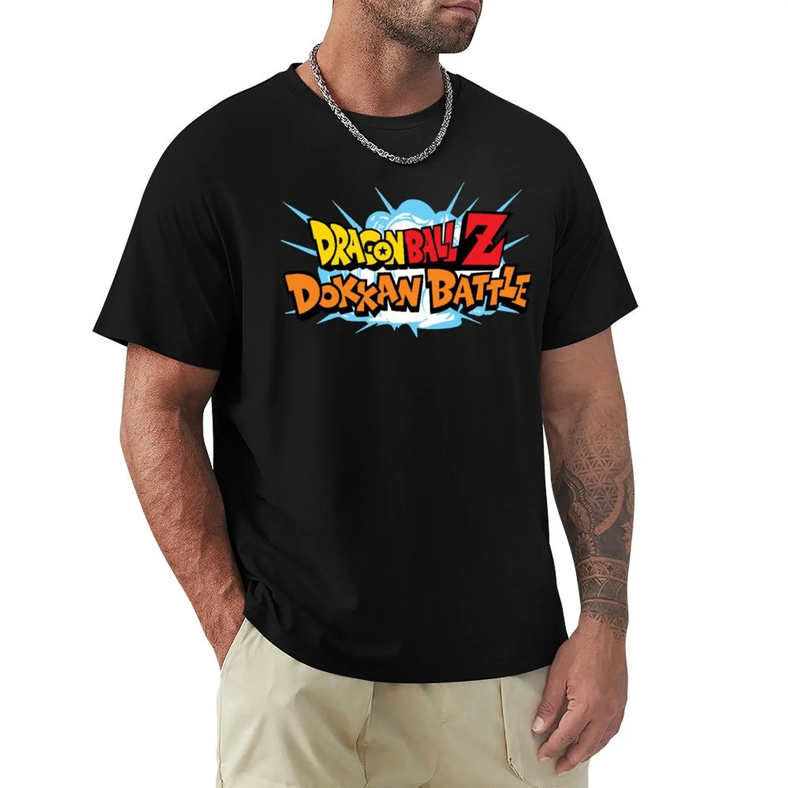 Dgbz Dokkan Battle Classic T-Shirt Abbigliamento Vintage Summer Top Magliette Nere Per Uomo