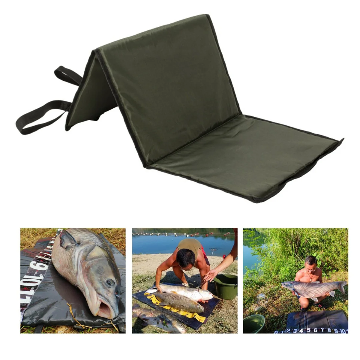 

Carp Fishing Quick Fish Folding Unhooking Mat + European Type Nest Beater Set Foldable Carp Fishing Mat Kits