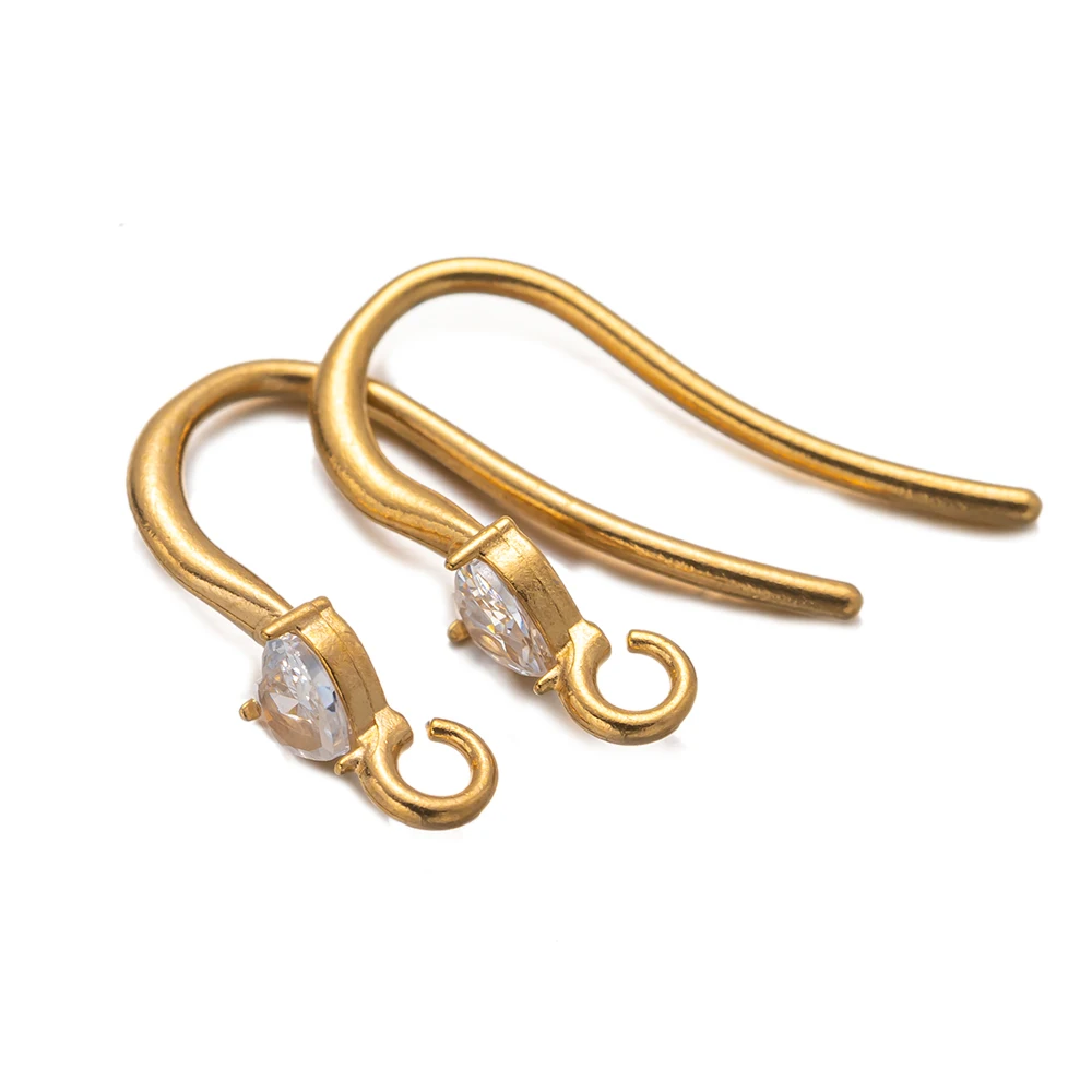 6 Stücke Edelstahl Hypoallergen Ohr Draht Ohrring Haken Stecker Für DIY Schmuck Machen Zubehör Handwerk Ohrring Komponenten – Detail 2