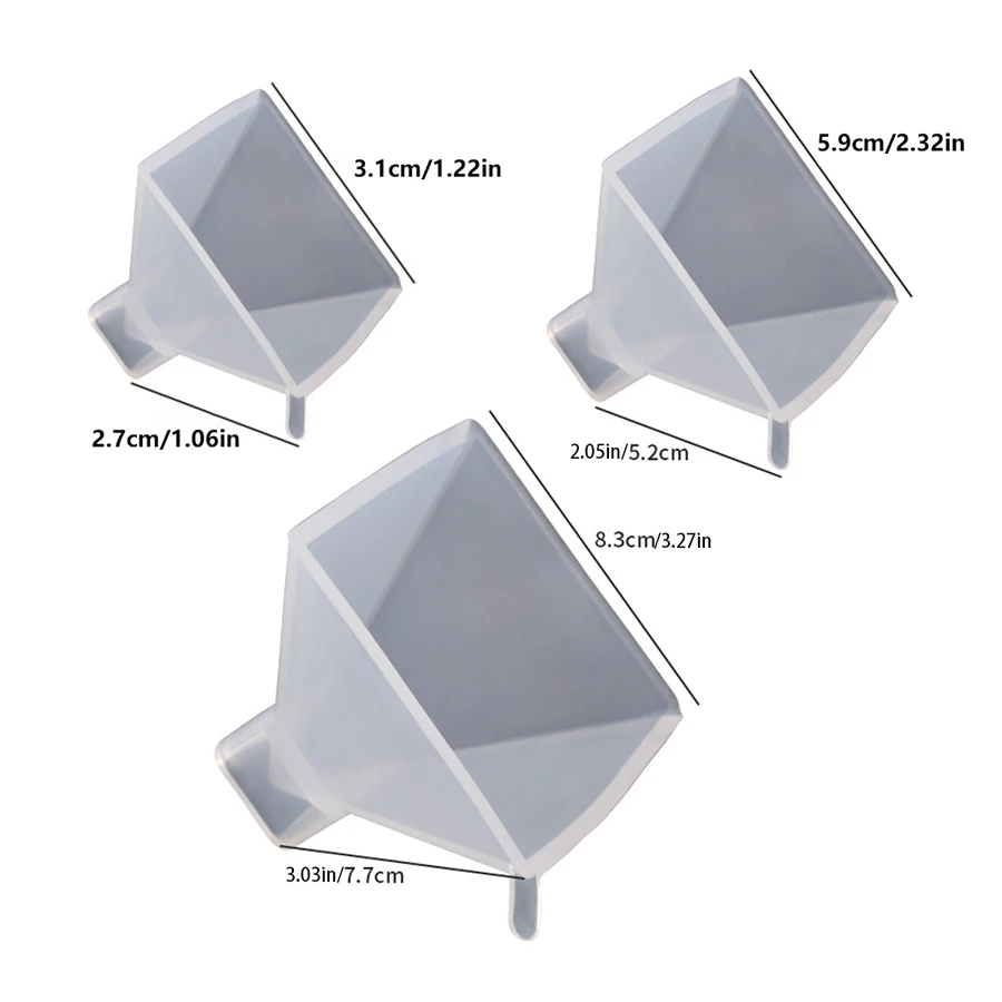 1Pcs Pyramid Silicone Molds Crystal Chakra Resin Stone Casting DIY Jewelry Craft Making Epoxy Resin Mold
