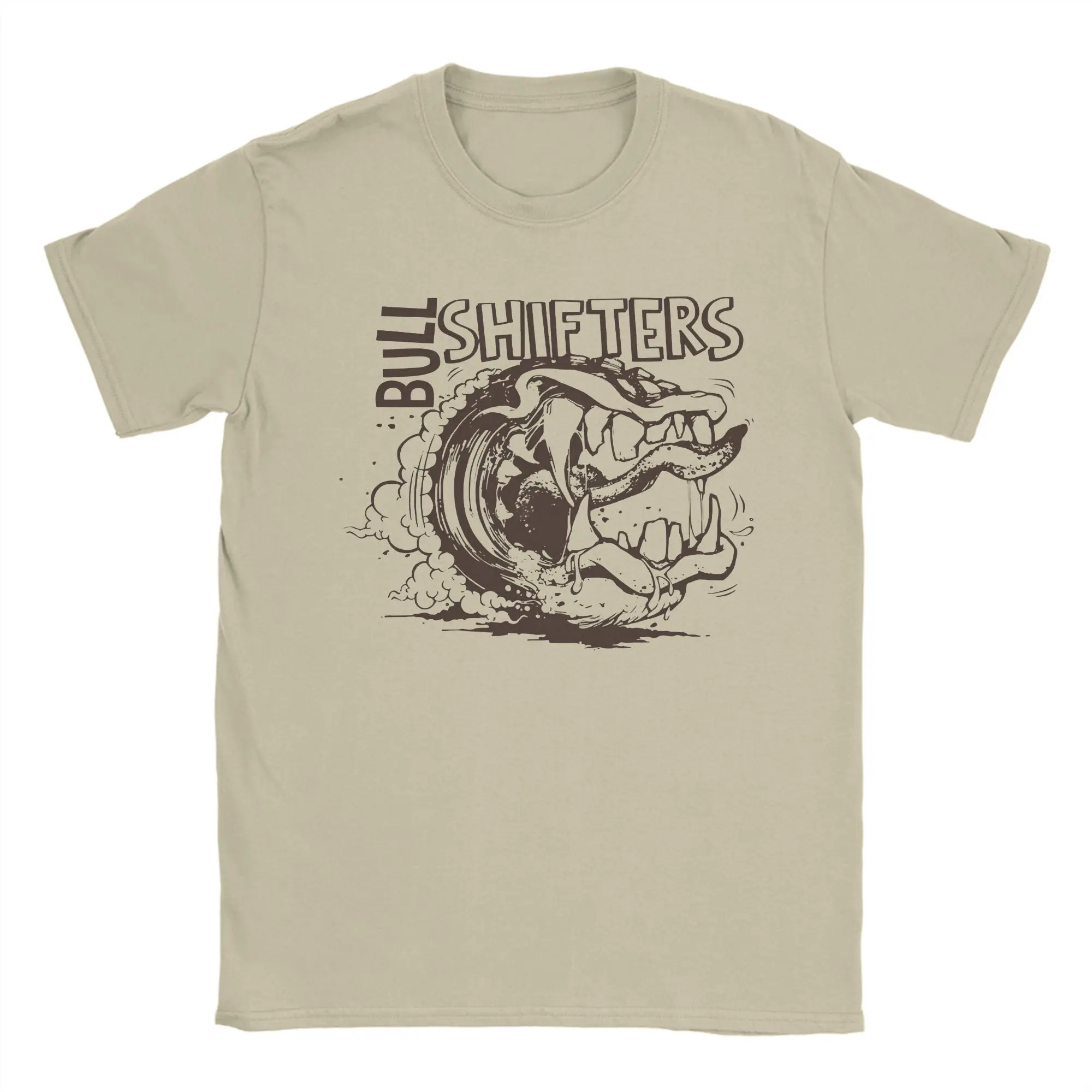 Vintage Bull Shifter Men's Cotton Graphic T-Shirt - Short Sleeve O-Neck Summer Tee