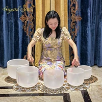 Crystal Soul Exclusive Design Harmony Moonstone Crystal Singing Bowl Set - Image 2
