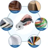 Cordless Electric Scissors Cardboard Cutter with Safety Lock 4.2V Electric Mini Cutter Rechargeable Rotary Cutter for Leather 6