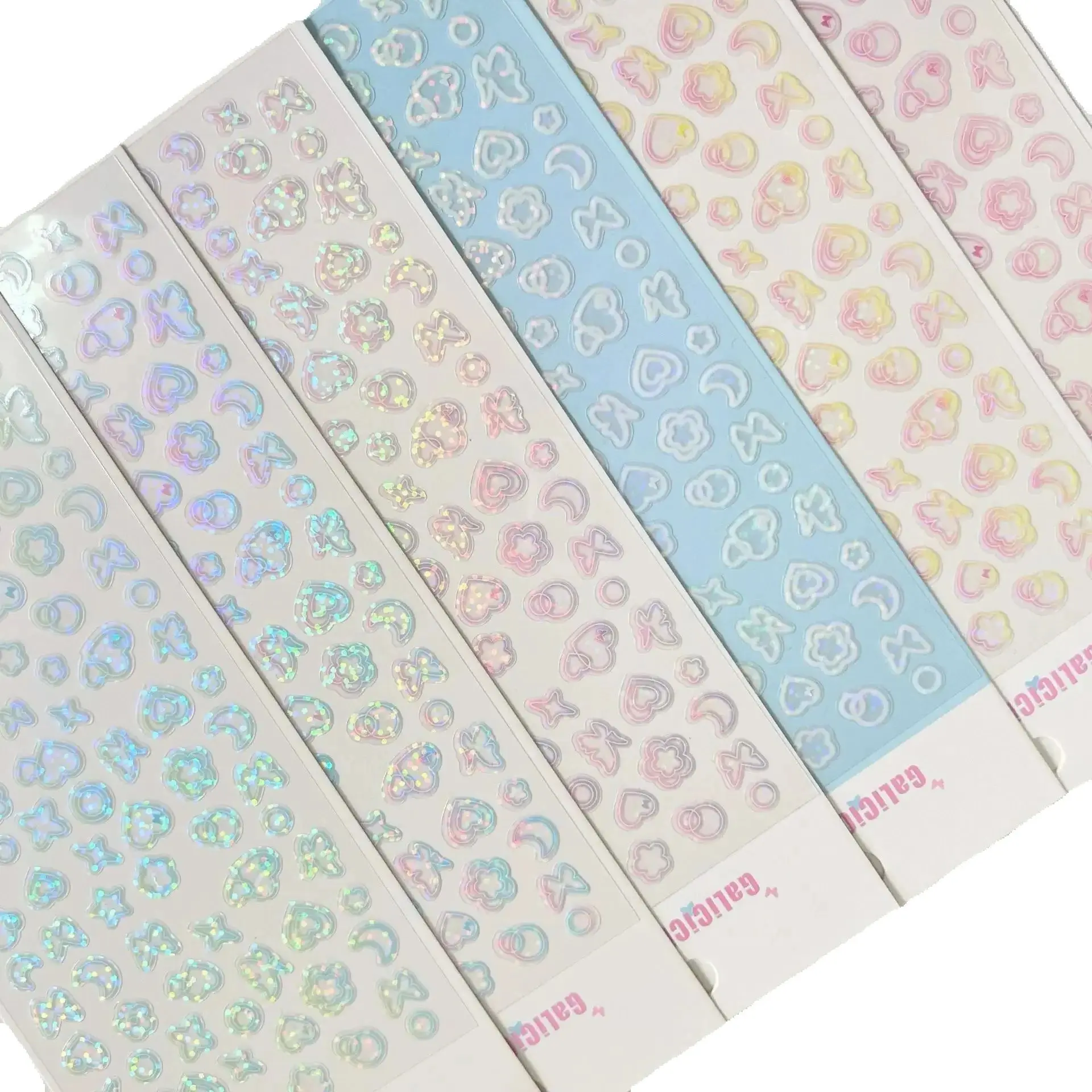 Korea Ins Kawaii Liebe Band Laser Aufkleber DIY Scrapbooking Idol Karte Fotoalbum Handwerk Foto Deco Schreibwaren Dekoration Aufkleber