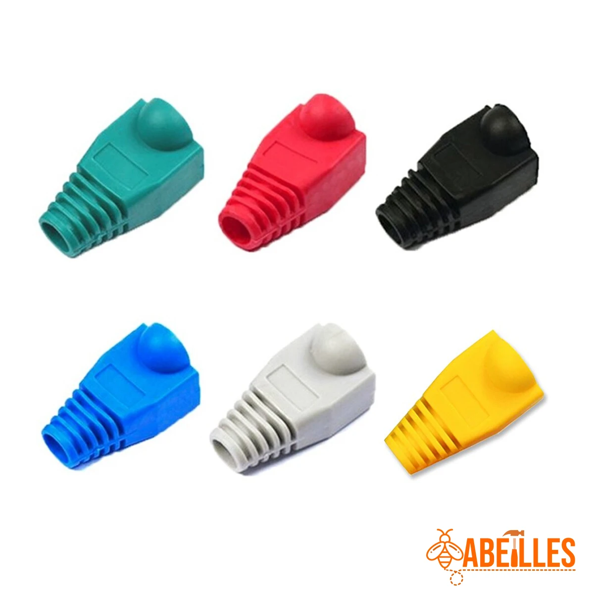 10PCS RJ45 Modular Plug Protective Sheath Cat5 Cat5e Cat6 Ethernet Cable Sleeve Cap