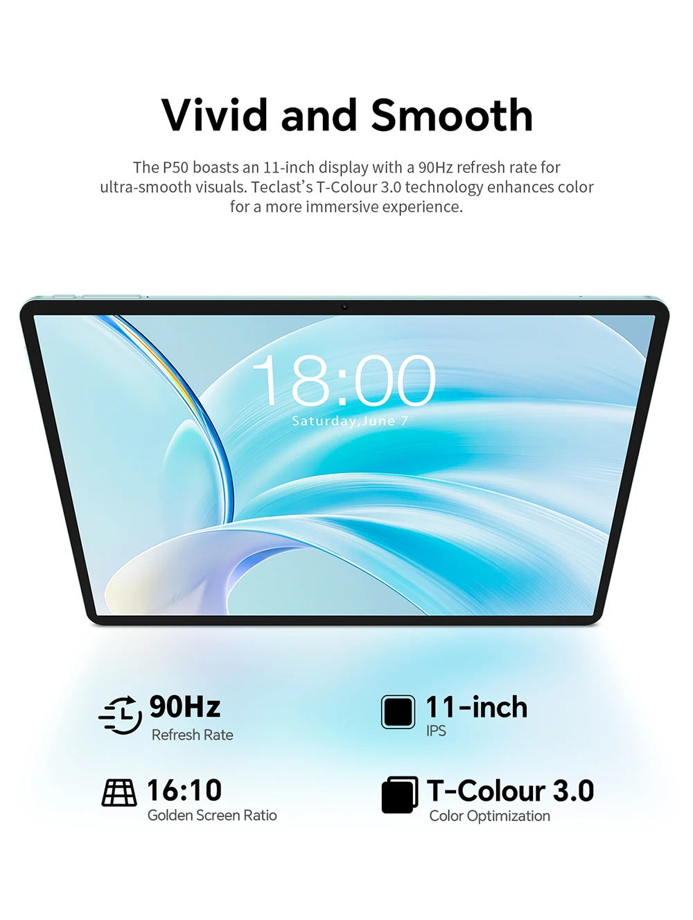 Κοντινό στο μονάδα κάμερας του Teclast P50