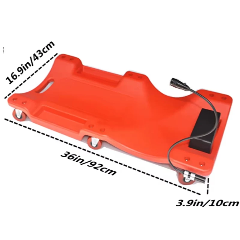 36in Auto Repair Lying Board Car Repairing Deck Bottom Chassis Repair Tools With Padded Headrest Bottom Chassis Tools